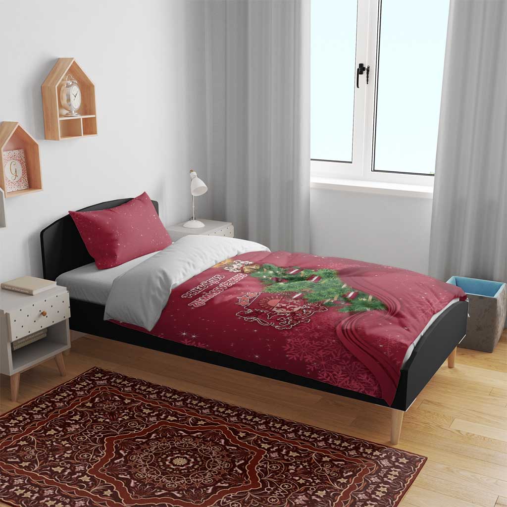 Latvia Christmas Bedding Set Xmas Tree Latvija - Wonder Print Shop
