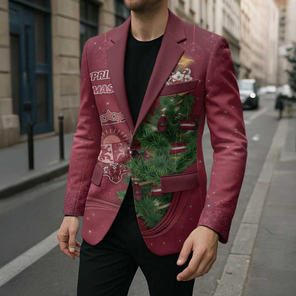 Latvia Christmas Blazer Xmas Tree Latvija - Wonder Print Shop