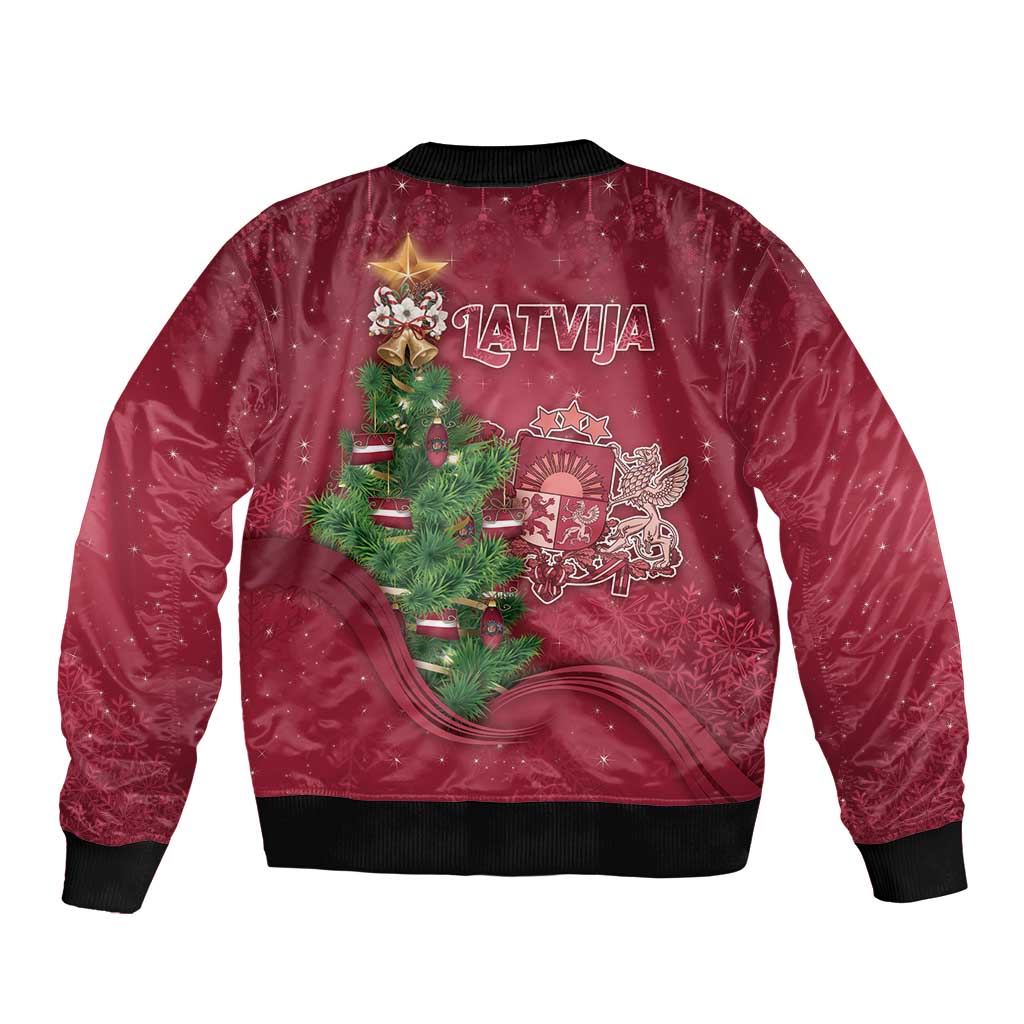 Latvia Christmas Bomber Jacket Xmas Tree Latvija - Wonder Print Shop