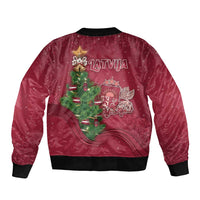 Latvia Christmas Bomber Jacket Xmas Tree Latvija - Wonder Print Shop