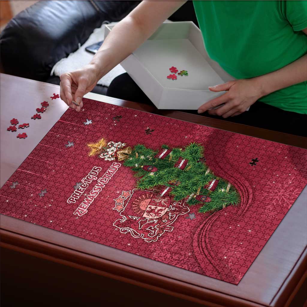 Latvia Christmas Puzzle Xmas Tree Latvija - Wonder Print Shop