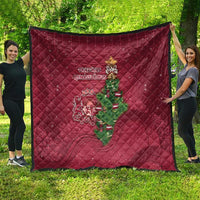 Latvia Christmas Quilt Xmas Tree Latvija - Wonder Print Shop