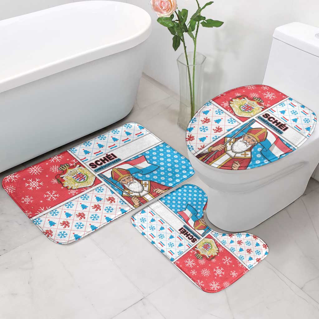 Luxembourg Christmas Bathroom Set Kleeschen With Xmas Patterns - Wonder Print Shop