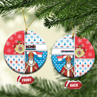 Luxembourg Christmas Ceramic Ornament Kleeschen With Xmas Patterns - Wonder Print Shop