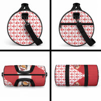 Peru Christmas Duffle Bag Cute Baby Vicuna Red Bauble Snowflake