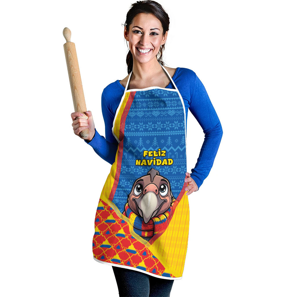 Ecuador Christmas Apron Cute Andean Condor Golden Bauble Snowflake