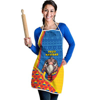 Ecuador Christmas Apron Cute Andean Condor Golden Bauble Snowflake