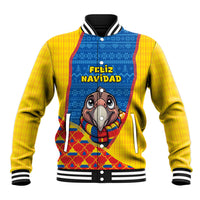 Ecuador Christmas Baseball Jacket Cute Andean Condor Golden Bauble Snowflake