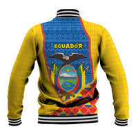 Ecuador Christmas Baseball Jacket Cute Andean Condor Golden Bauble Snowflake