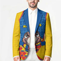 Ecuador Christmas Blazer Cute Andean Condor Golden Bauble Snowflake