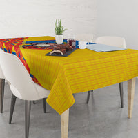 Ecuador Christmas Tablecloth Cute Andean Condor Golden Bauble Snowflake