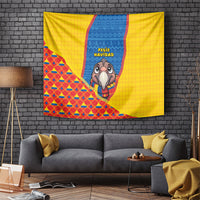 Ecuador Christmas Tapestry Cute Andean Condor Golden Bauble Snowflake