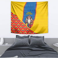 Ecuador Christmas Tapestry Cute Andean Condor Golden Bauble Snowflake