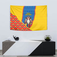 Ecuador Christmas Tapestry Cute Andean Condor Golden Bauble Snowflake