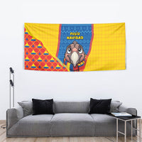 Ecuador Christmas Tapestry Cute Andean Condor Golden Bauble Snowflake