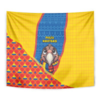 Ecuador Christmas Tapestry Cute Andean Condor Golden Bauble Snowflake