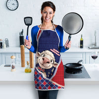 Falkland Islands Christmas Apron Cute Sheep Puffer Snowflake