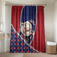 Falkland Islands Christmas Bathroom Set Cute Sheep Puffer Snowflake