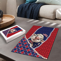 Falkland Islands Christmas Puzzle Cute Sheep Puffer Snowflake