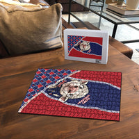 Falkland Islands Christmas Puzzle Cute Sheep Puffer Snowflake