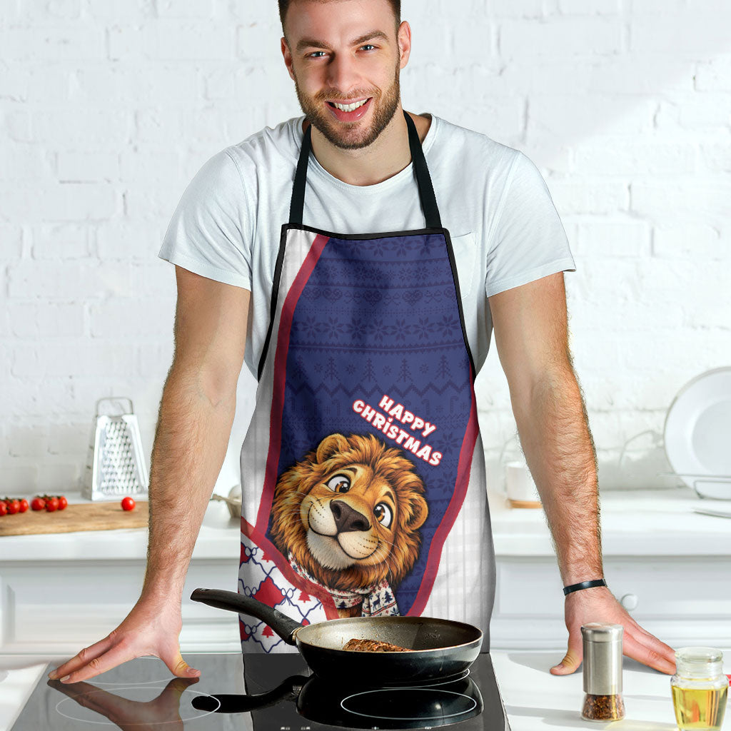 British Antarctic Territory Christmas Apron Cute Lion Puffer Snowflake
