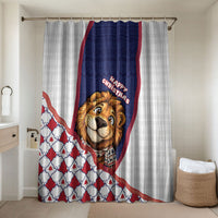 British Antarctic Territory Christmas Bathroom Set Cute Lion Puffer Snowflake