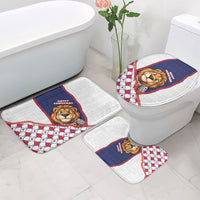 British Antarctic Territory Christmas Bathroom Set Cute Lion Puffer Snowflake