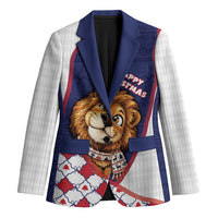 British Antarctic Territory Christmas Blazer Cute Lion Puffer Snowflake