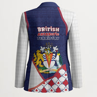 British Antarctic Territory Christmas Blazer Cute Lion Puffer Snowflake