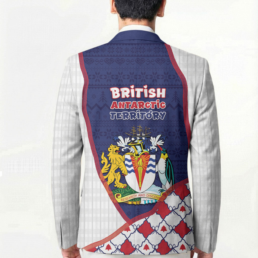 British Antarctic Territory Christmas Blazer Cute Lion Puffer Snowflake