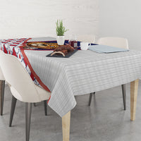 British Antarctic Territory Christmas Tablecloth Cute Lion Puffer Snowflake