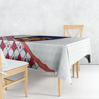 British Antarctic Territory Christmas Tablecloth Cute Lion Puffer Snowflake