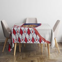 British Antarctic Territory Christmas Tablecloth Cute Lion Puffer Snowflake