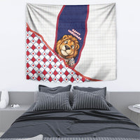 British Antarctic Territory Christmas Tapestry Cute Lion Puffer Snowflake