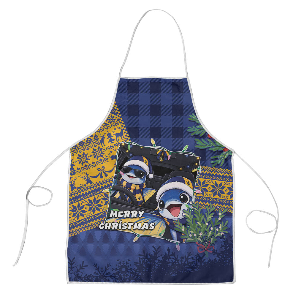 Barbados Christmas Apron Funny Flying Fish Road Trip Selfie