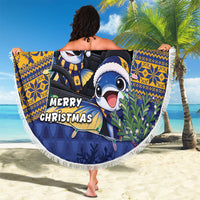 Barbados Christmas Beach Blanket Funny Flying Fish Road Trip Selfie