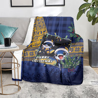 Barbados Christmas Blanket Funny Flying Fish Road Trip Selfie