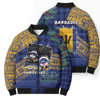 Barbados Christmas Bomber Puffer Jacket Funny Flying Fish Road Trip Selfie