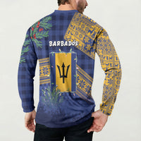 Barbados Christmas Button Sweatshirt Funny Flying Fish Road Trip Selfie