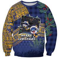 Barbados Christmas Sweatshirt Funny Flying Fish Road Trip Selfie