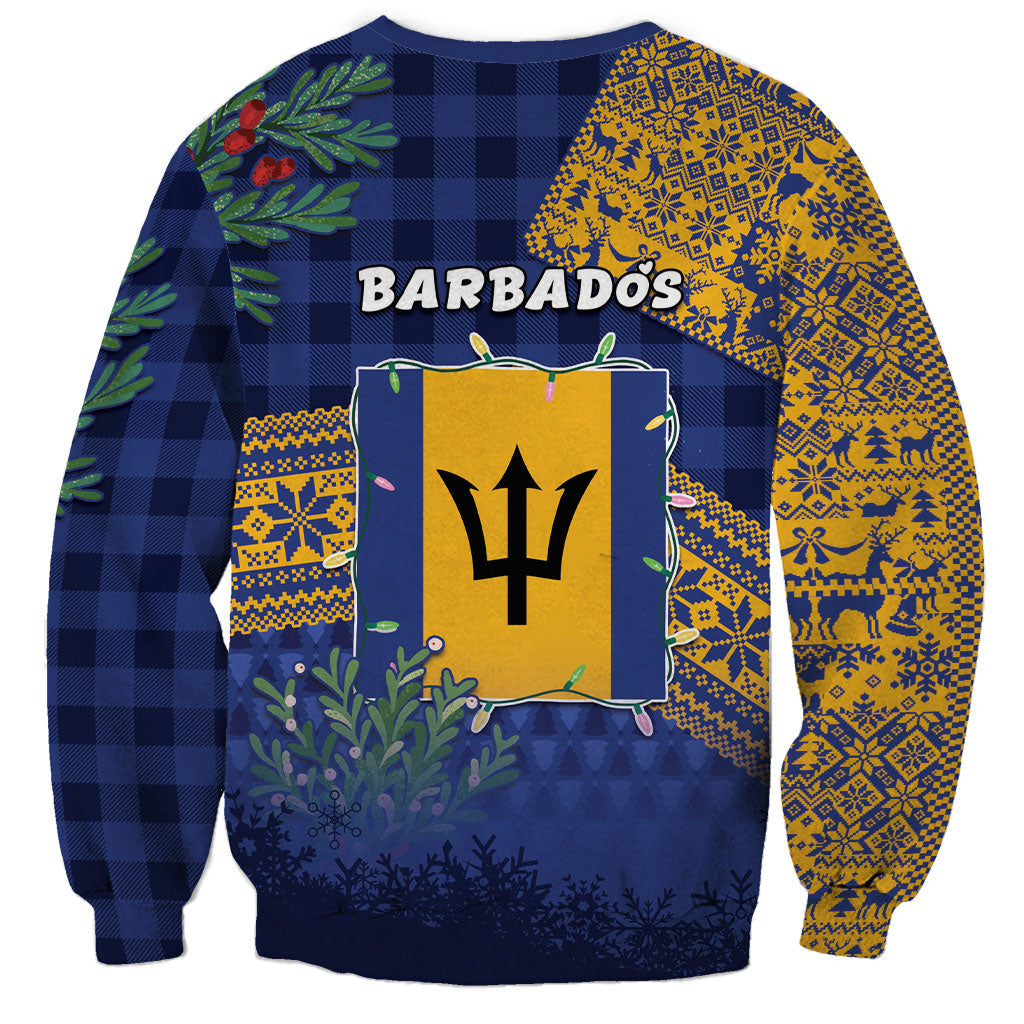 Barbados Christmas Sweatshirt Funny Flying Fish Road Trip Selfie