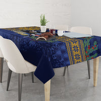 Barbados Christmas Tablecloth Funny Flying Fish Road Trip Selfie