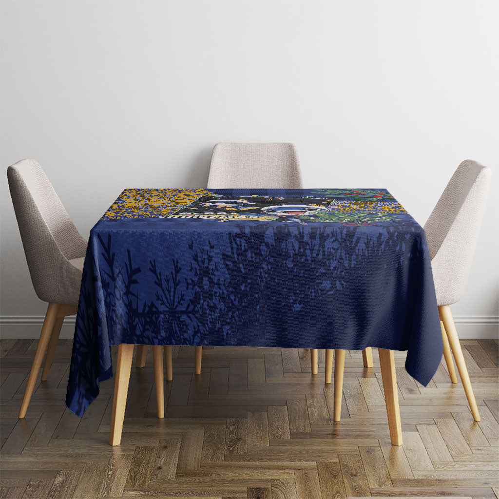 Barbados Christmas Tablecloth Funny Flying Fish Road Trip Selfie
