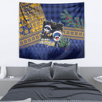 Barbados Christmas Tapestry Funny Flying Fish Road Trip Selfie
