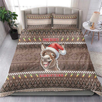 Donkey Christmas Bedding Set Merry Kiss My Ass - Wonder Print Shop