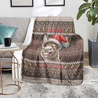 Donkey Christmas Blanket Merry Kiss My Ass - Wonder Print Shop