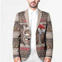 Donkey Christmas Blazer Merry Kiss My Ass - Wonder Print Shop