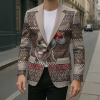 Donkey Christmas Blazer Merry Kiss My Ass - Wonder Print Shop