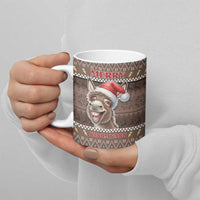 Donkey Christmas Ceramic Mug Merry Kiss My Ass - Wonder Print Shop