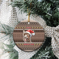 Donkey Christmas Ceramic Ornament Merry Kiss My Ass - Wonder Print Shop